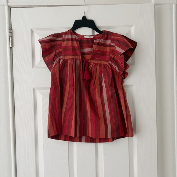Ulla Jhonson 
V-Neck Short Sleeve Crop Top
Size: XS | US 0 - Picture 1 of 6